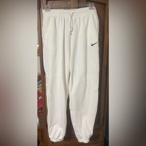 Nike White Fleece Jogger